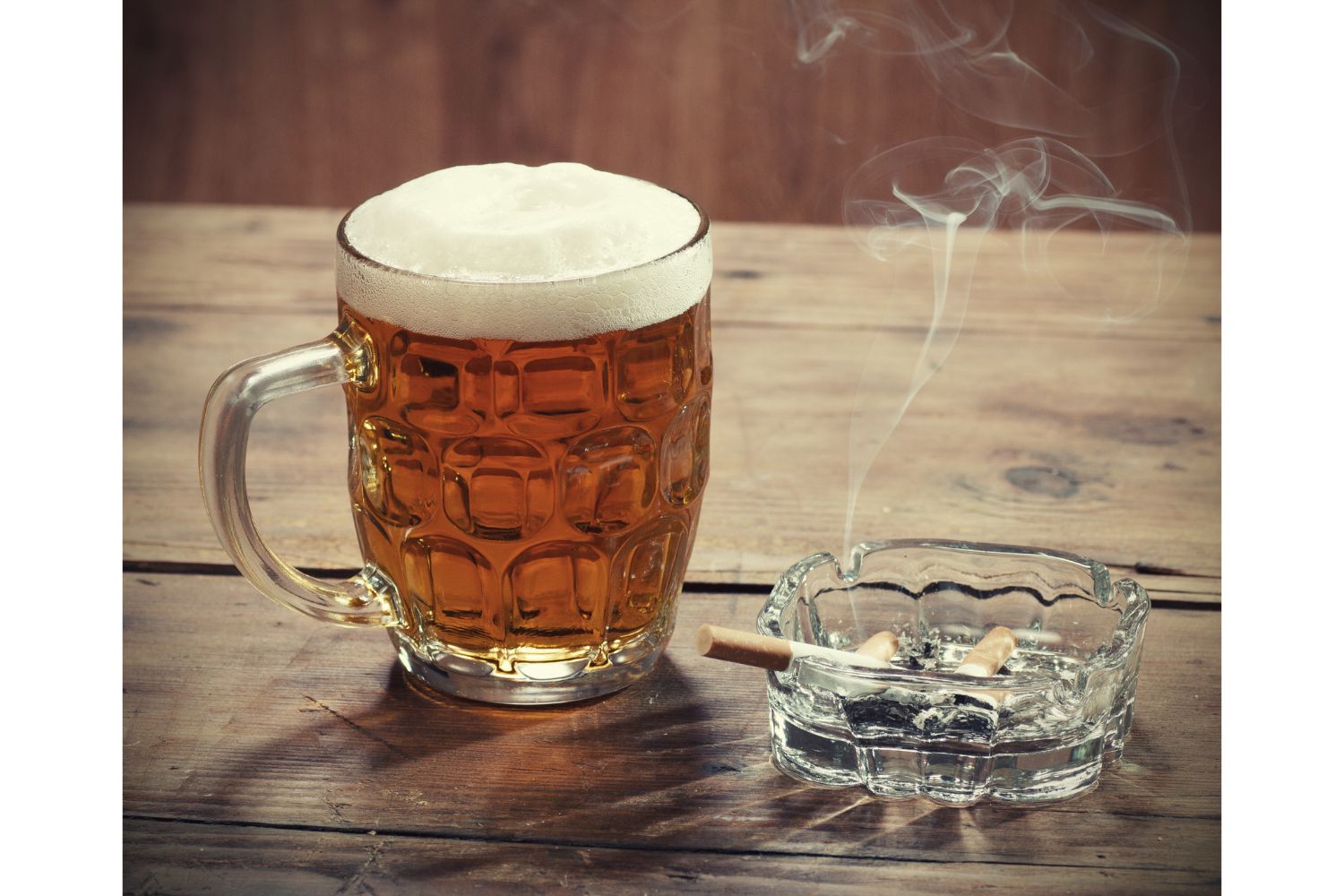 beer and cigarette