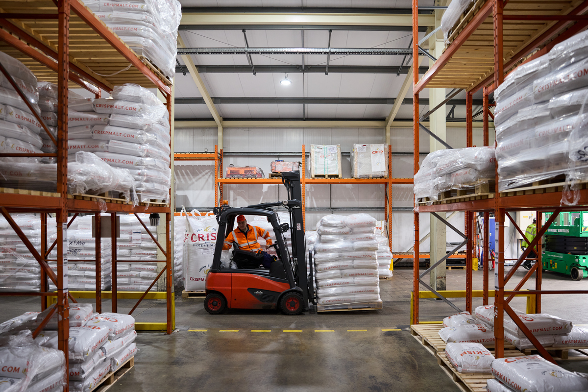 Crisp Malt fork lift