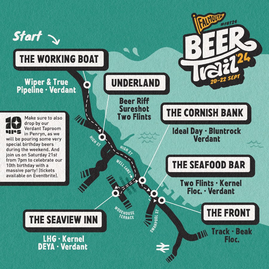 Falmouth Beer Trail map