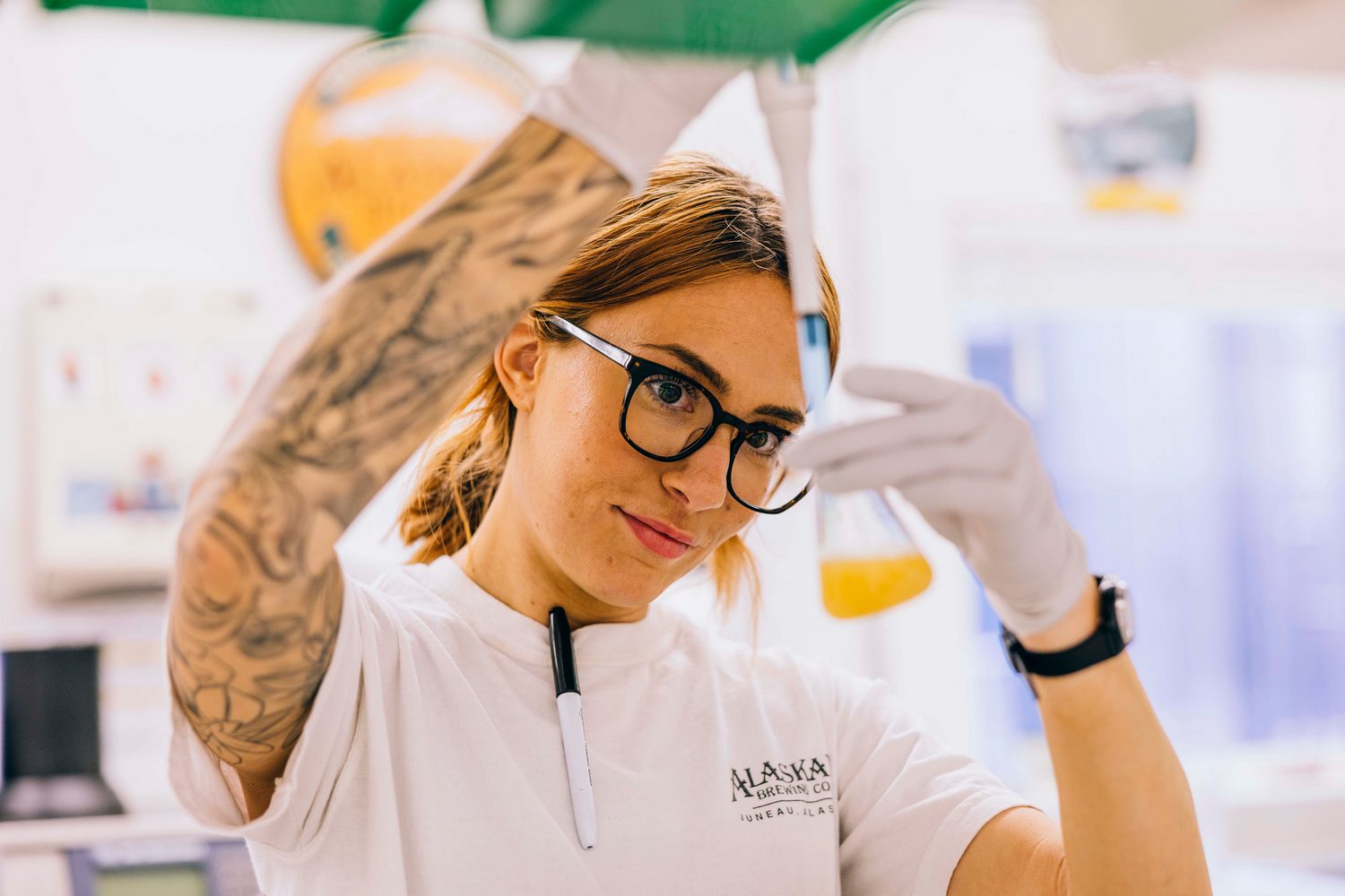 female brewer