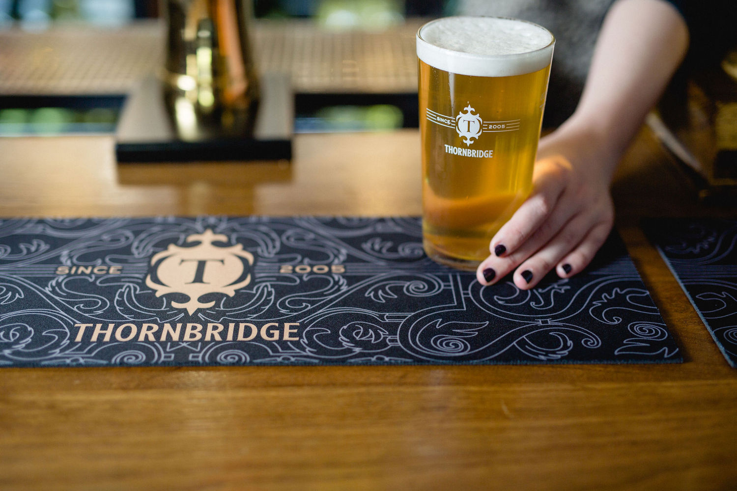Thornbridge pint on bar